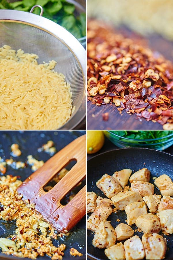 Lemon Garlic Chicken and Orzo Pasta Easy Dinner