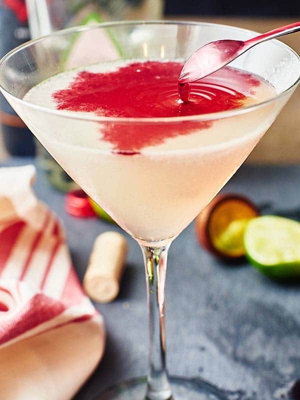 A little sweet, a little tart, and a whole lot of yummy. All you need is lime, sugar, tequila and red wine! The Devil's Margarita is great for one, or even a crowd. Perfect to serve at your next Halloween Party! www.showmetheyummy.com #margarita #cocktail #halloween #redwine #happyhour #lime #tequila #simplesyrup