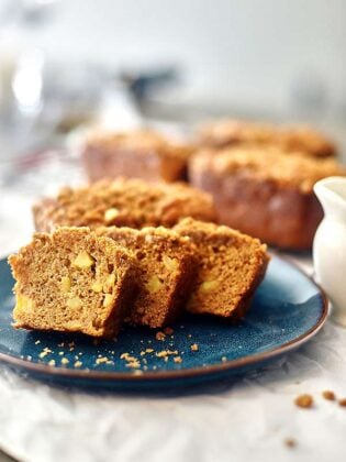 Mini Apple Cake Loaves with Powdered Sugar Frosting