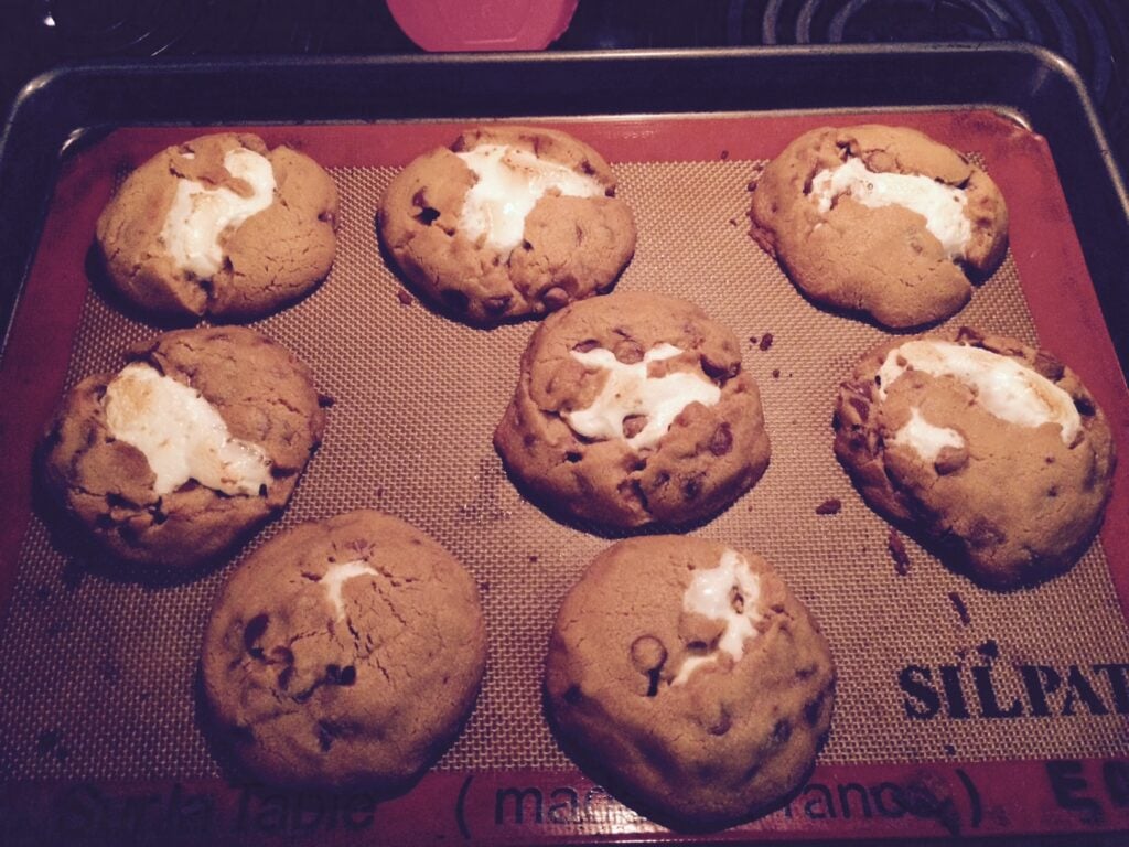 Cookies on baking sheet