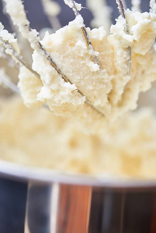 mashed potatoes on whisk