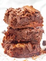 The perfect fudge-y, chocolatey, gooey, thick brownies you'll ever taste. Plus, you only need one bowl to make them! showmetheyummy.com #brownies #chocolate #onebowl
