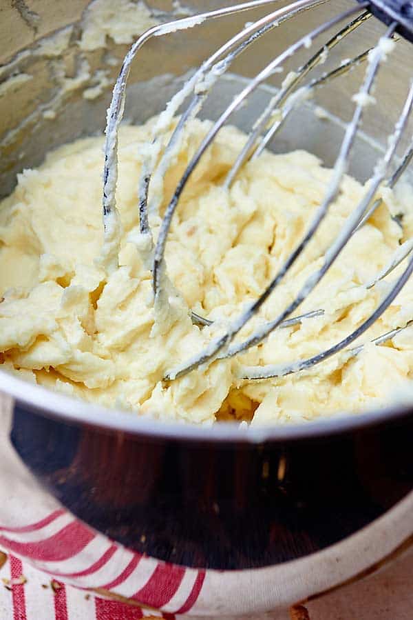 mashed potatoes in stand mixer