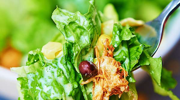 BBQ Chicken Salad - made w/ Crockpot BBQ Chicken