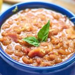 These BBQ Baked Beans are a little sweet, a little smokey, and I just love the texture! Imagine eating these this summer alongside jalapeno cheddar cornbread and a big, juicy, cheesy cheeseburger! showmetheyummy.com #bbq #bakedbeans #grilling #sidedish #bacon