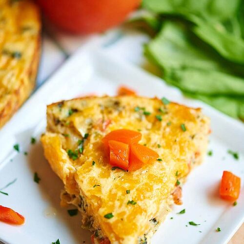 Crustless Quiche Lorraine Recipe Bacon Gruyere Egg Bake
