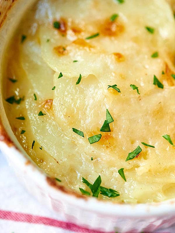Closeup of potato gratin