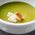 This creamy vegan spinach potato soup is quick, easy, nutrient dense, beautifully green, and truly delicious! All you need is spinach, potatoes, broth, lemon juice, and a few spices and you’re good to go! showmetheyummy.com #healthy #vegan #glutenfree #vegetarian #soup #spinach #potato #green