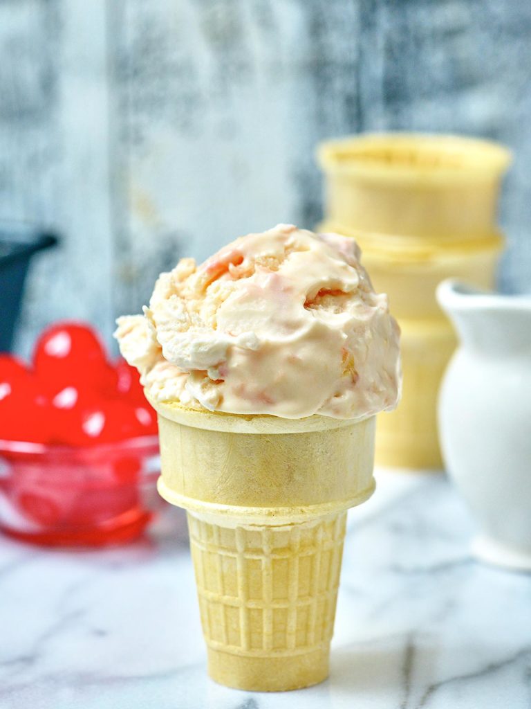 No Churn Pineapple Upside Down Cake Ice Cream Show Me the Yummy