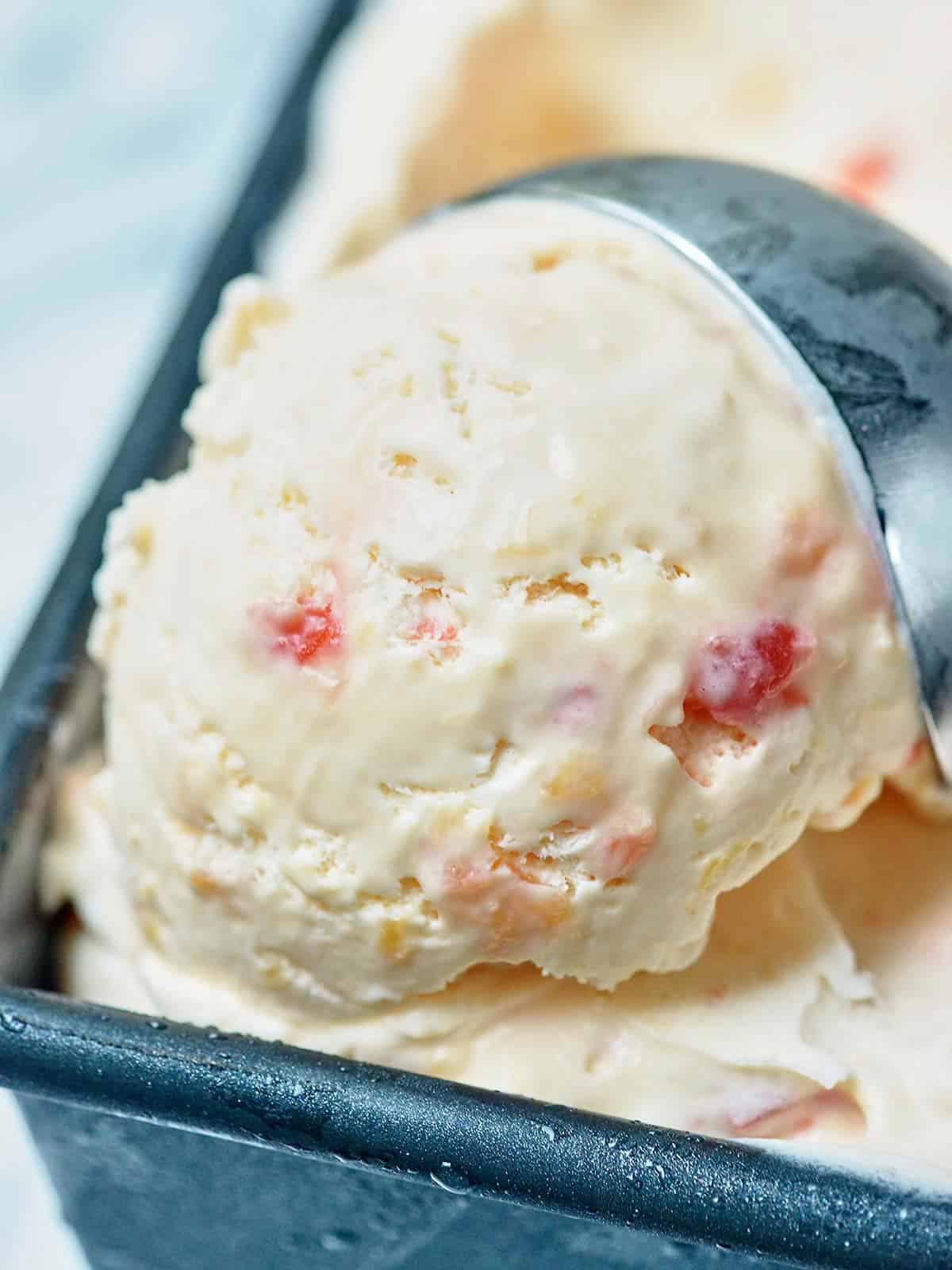 No Churn Pineapple Upside Down Cake Ice Cream Show Me the Yummy