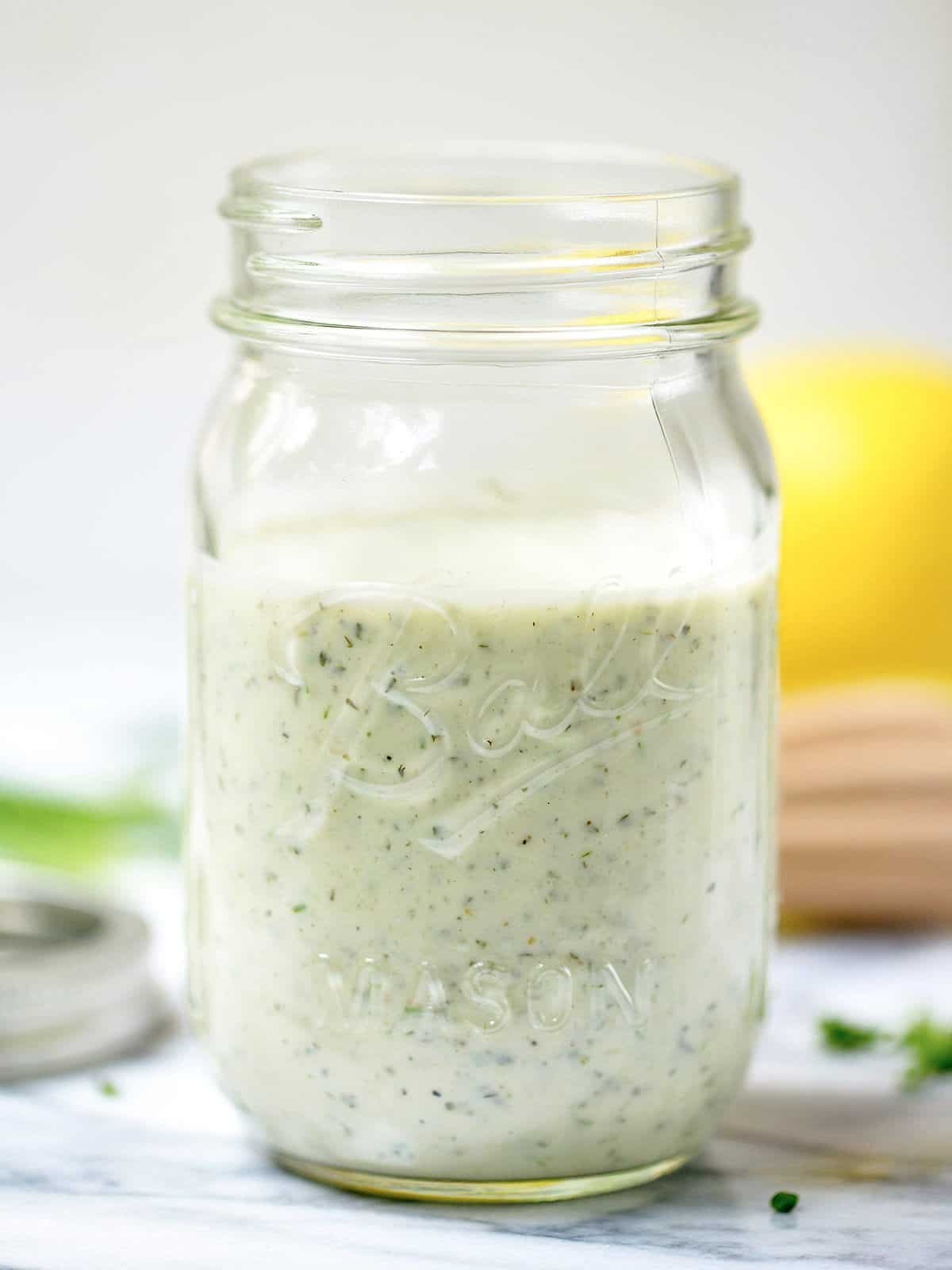 Homemade Greek Yogurt Ranch Dressing - 12 Calories Per Tablespoon!