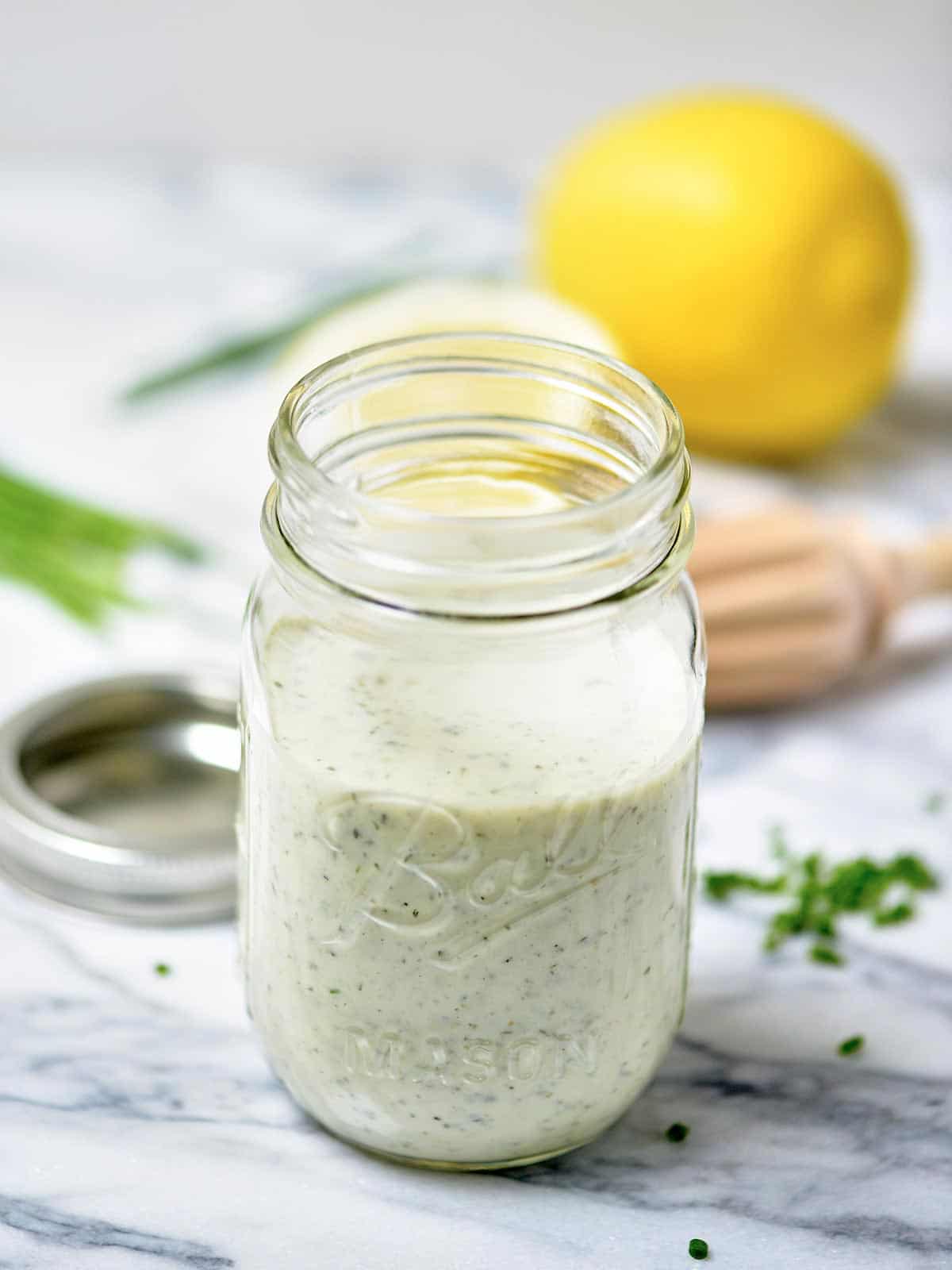 Homemade Greek Yogurt Ranch Dressing - 12 Calories Per Tablespoon!