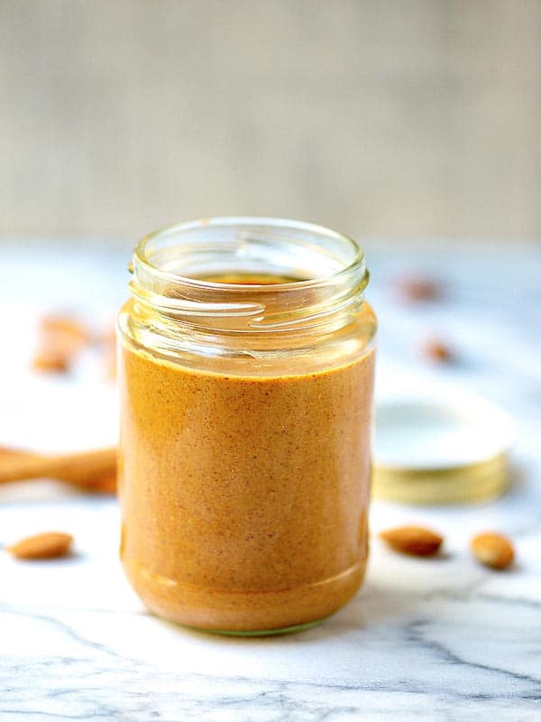 jar of maple almond butter