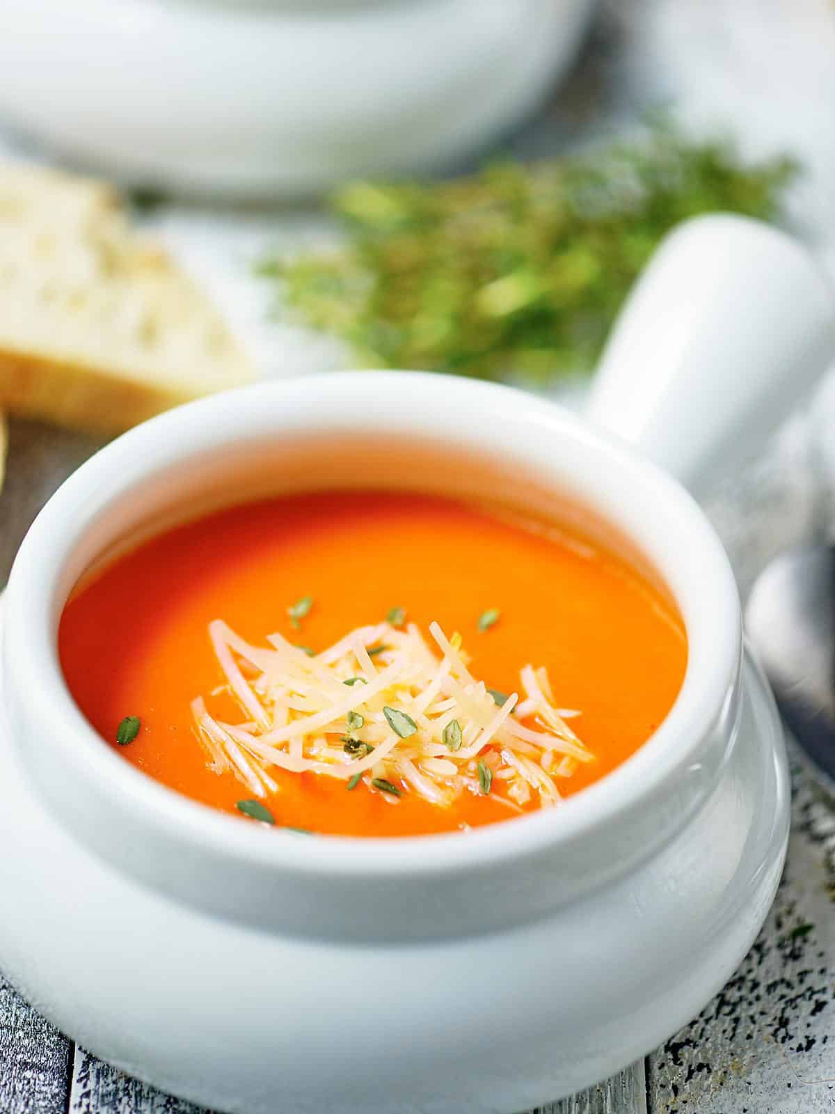 Roasted Red Pepper Soup - can be Vegan &amp; Gluten Free