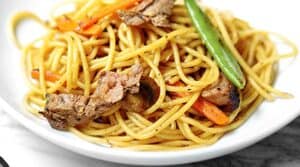 Easy Beef Lo Mein - Chinese Take Out Fake Out