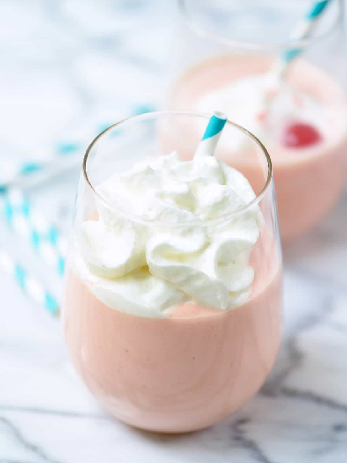 Tropical Spiked Cake Shake - made w/ Malibu Rum