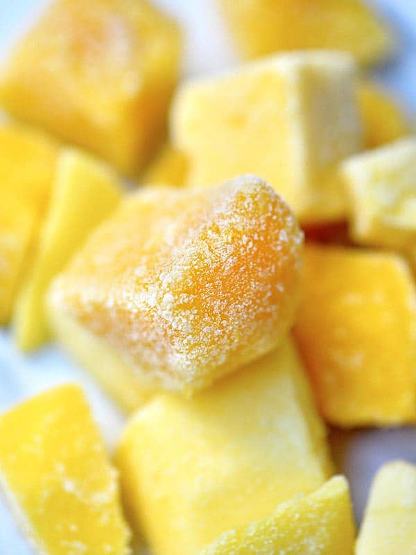 Frozen mango chunks