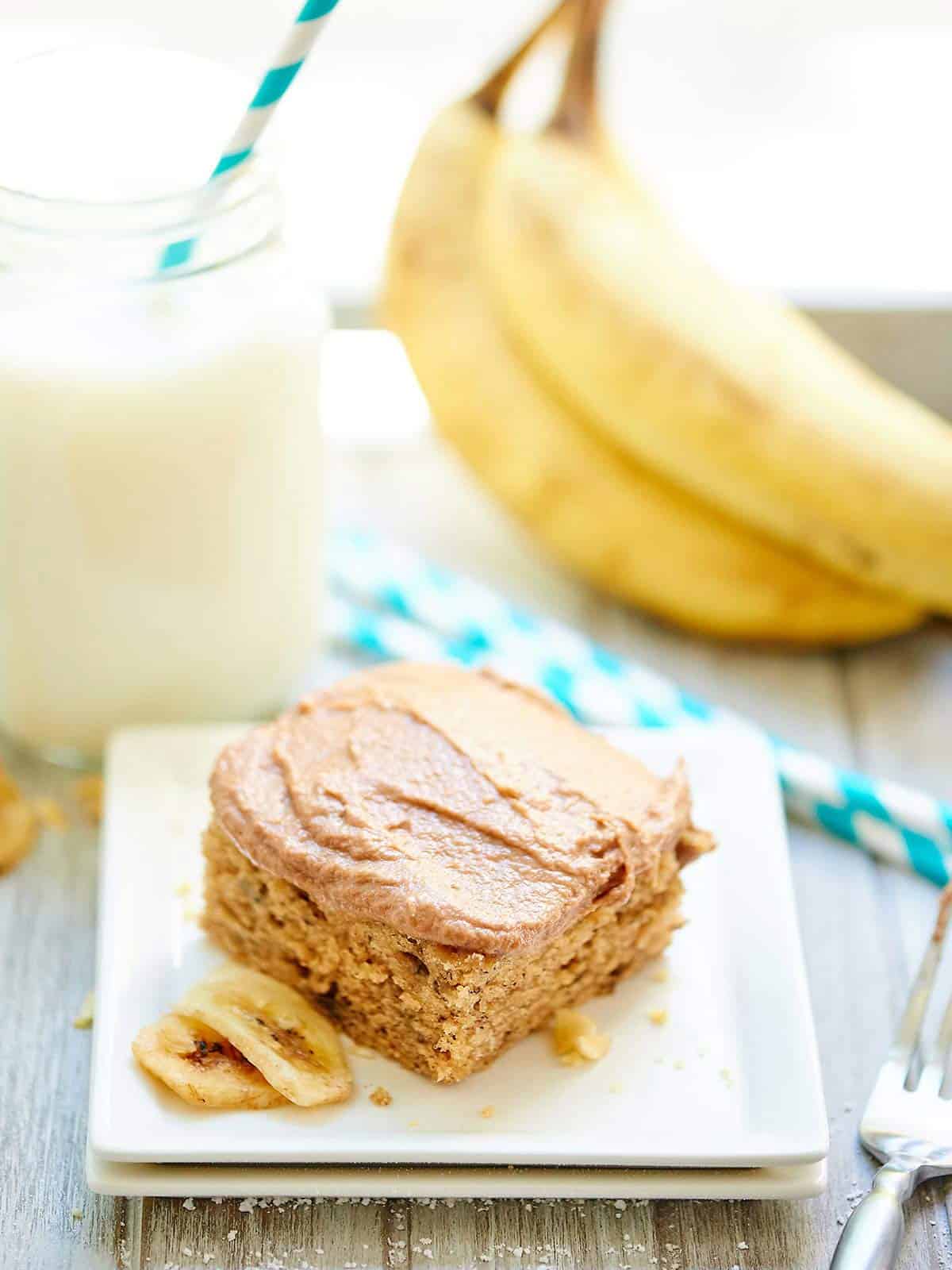 Chocolate Peanut Butter Banana Cake - Show Me The Yummy