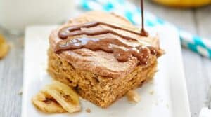 Chocolate Peanut Butter Banana Cake - Show Me The Yummy