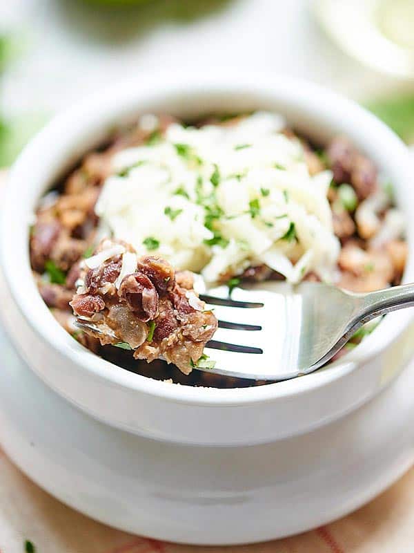 Forkful of black beans