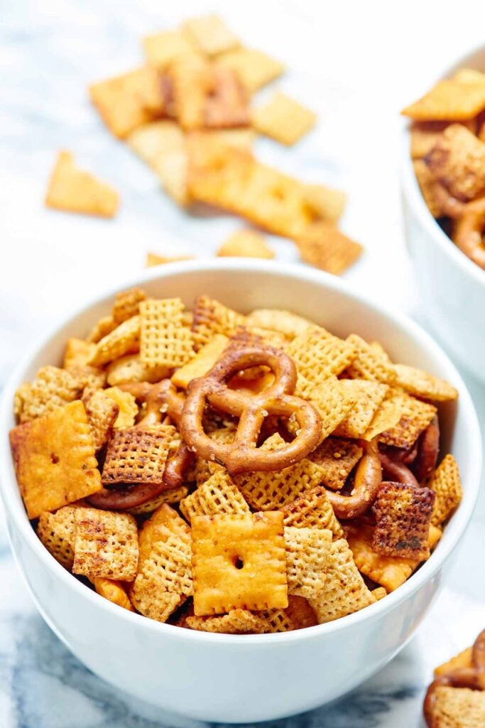 Slow Cooker Chex Mix Recipe - with Pretzels, Cheez-Its, and Chex Cereal!