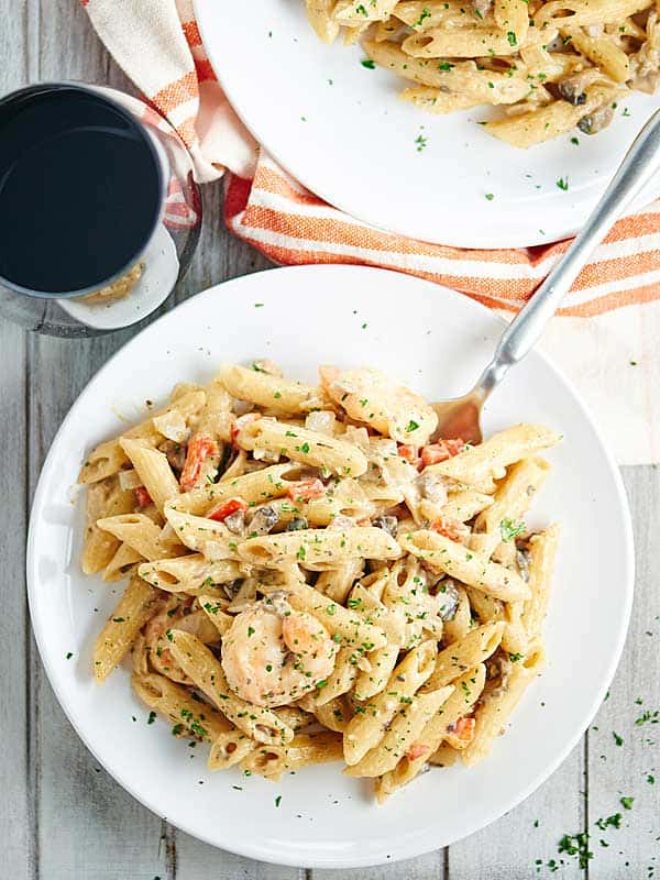 Penne Rosa with Shrimp Recipe - (4.3/5)