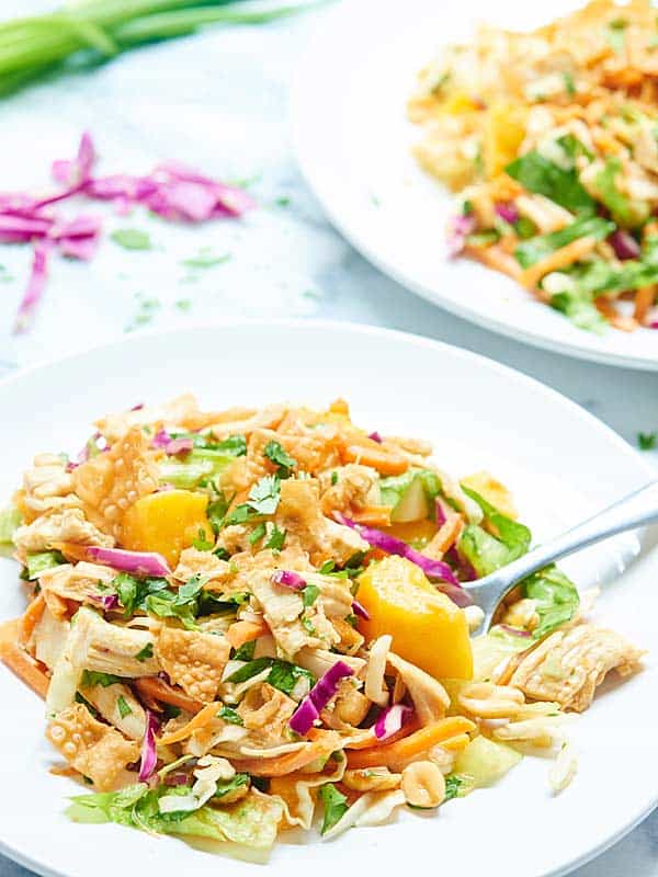 plate of Thai chicken salad