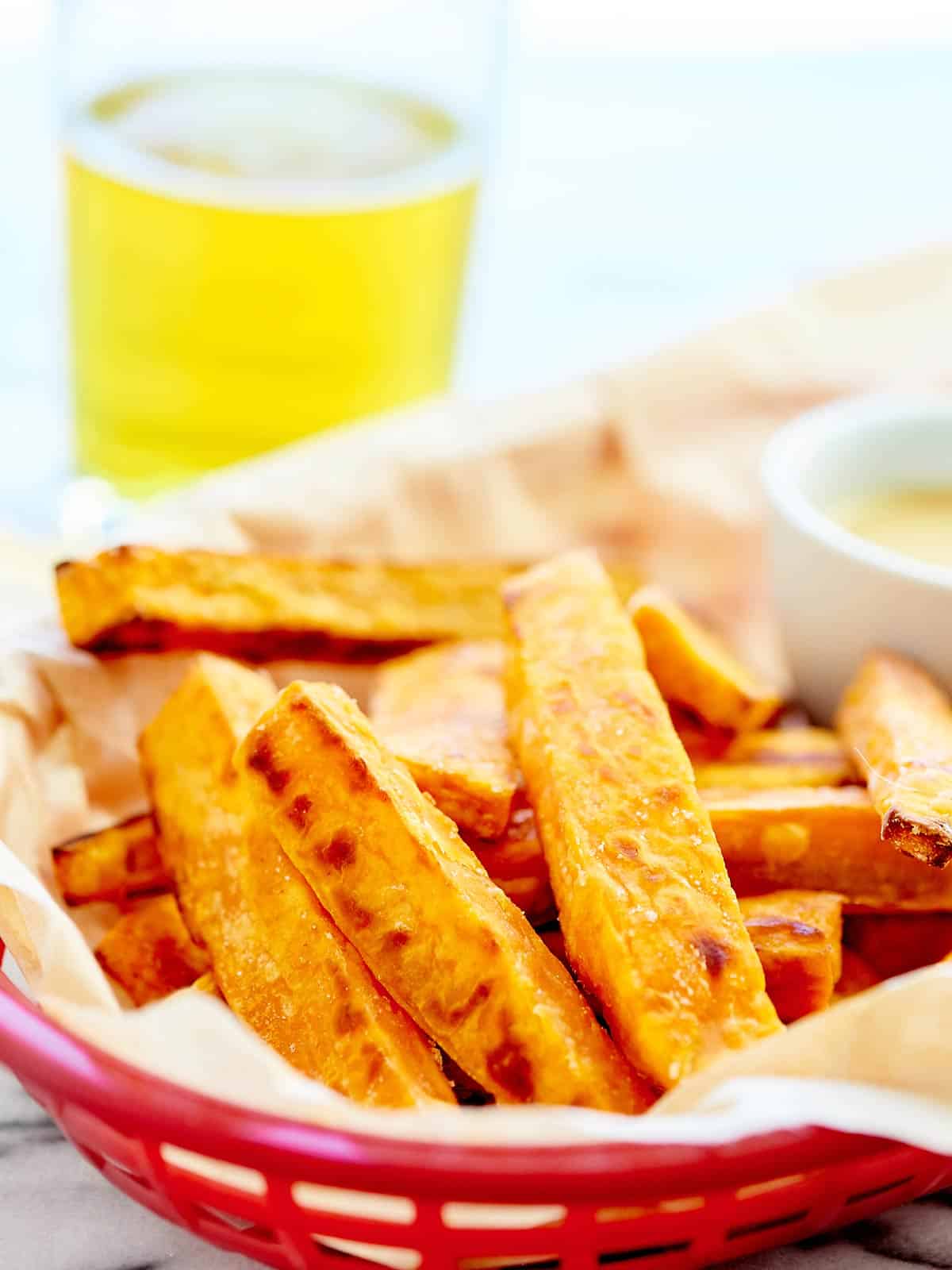 Baked Sweet Potato Fries Recipe - w/ 3 Sauces: Honey Mustard, Maple