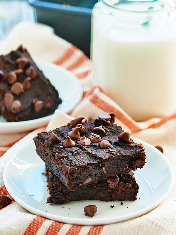 These Black Bean Brownies are so moist & fudge-y! I