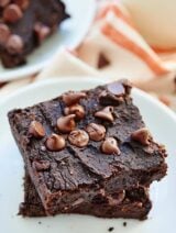 These Black Bean Brownies are so moist & fudge-y! I