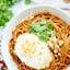 These Easy Asian Noodles are so good! A healthy, vegetarian recipe made w/ whole wheat pasta & over easy eggs! They're easy, tasty & better than delivery! showmetheyummy.com #pasta #asian #noodles