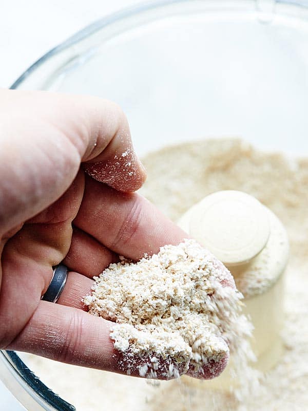 oat flour in food processor