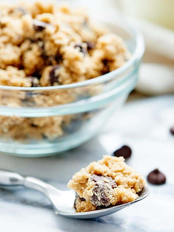 Edible Cookie Dough Recipe Eggless & Flourless