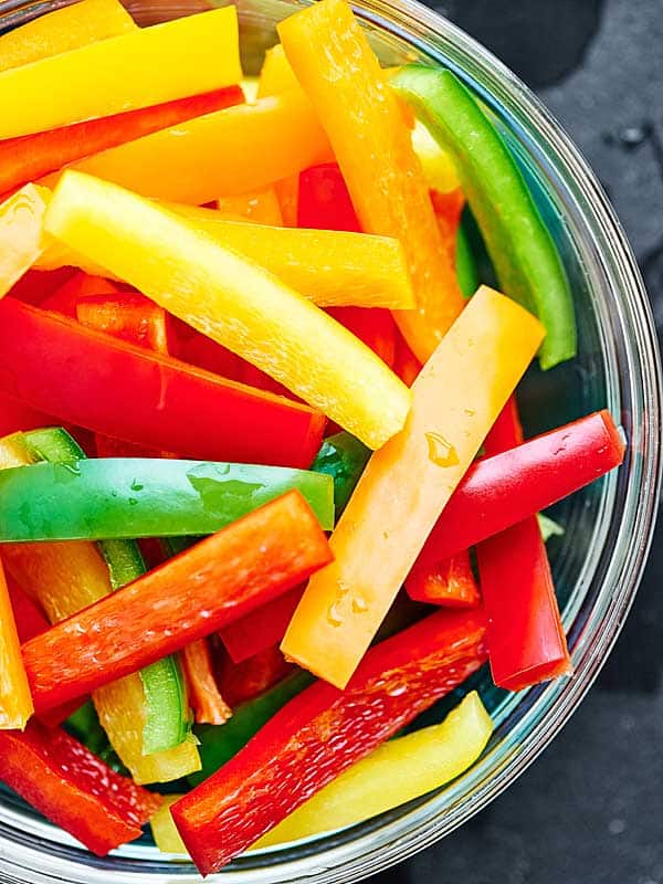 Jar of sliced peppers