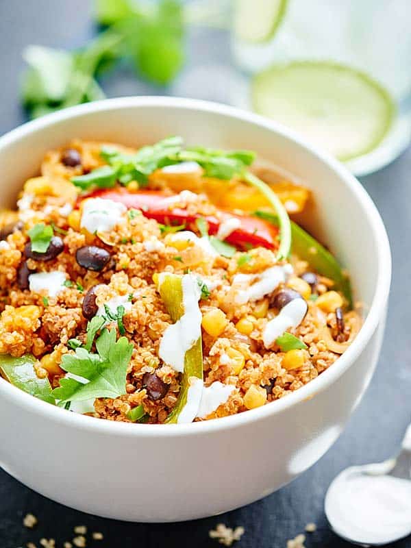 Mexican casserole in a bowl