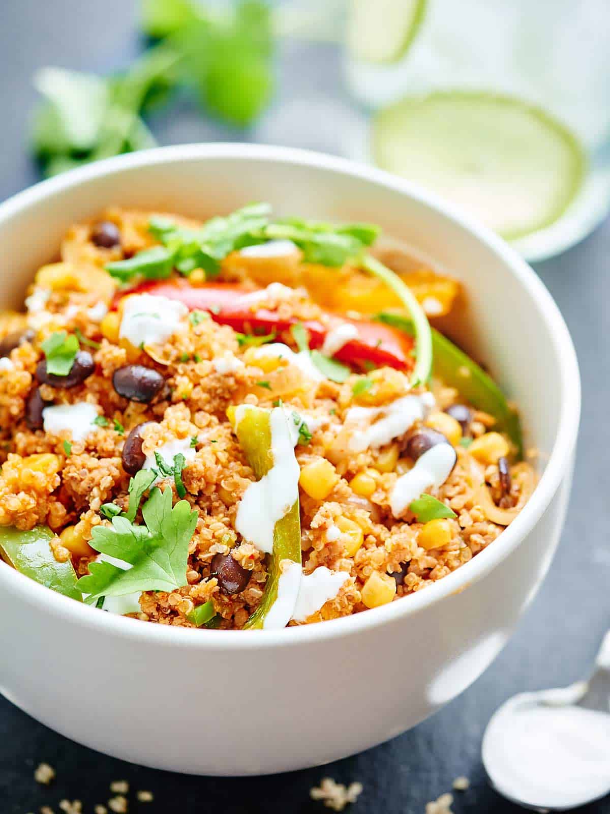Healthy Mexican Casserole - w/ Ground Turkey & Quinoa