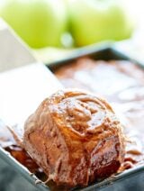These Nutella Cinnamon Rolls are kept simple by using Pillsbury Dough Sheets, but are filled with 3 separate fillings: pecan, apple, and pumpkin and topped with the creamiest Nutella frosting! showmetheyummy.com #nutella #cinnamonrolls