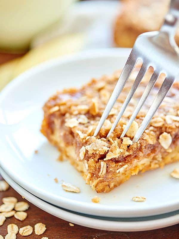 fork in salted caramel apple bar