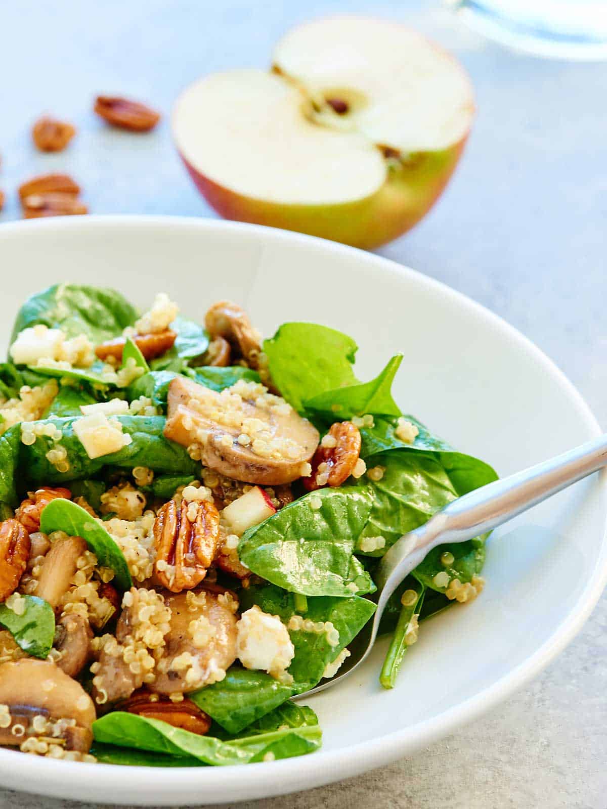 Mushroom Quinoa Salad W Apple Cider Vinaigrette