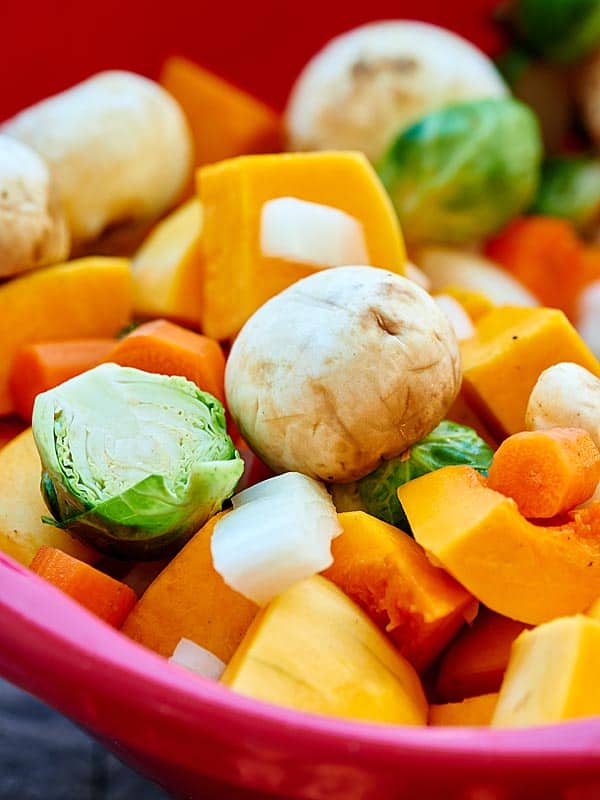raw veggies in bowl