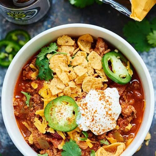 Easy Chili Recipe - Only FIVE Ingredients and TWENTY Minutes!