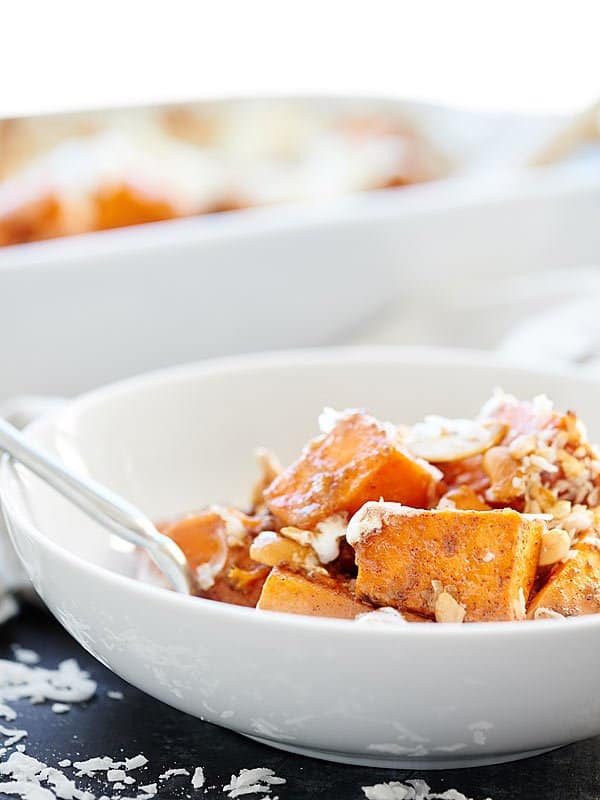 sweet potato casserole in bowl