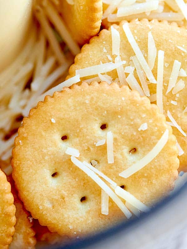 closeup of ritz crackers
