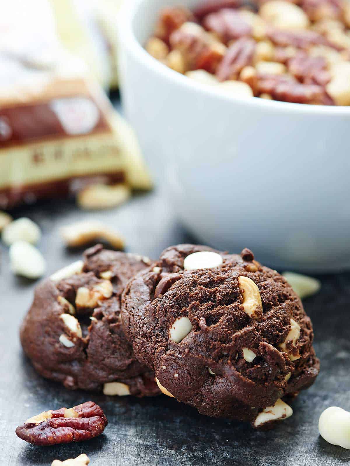 Double Chocolate Chip Cookies - w/ Cashews & Pecans