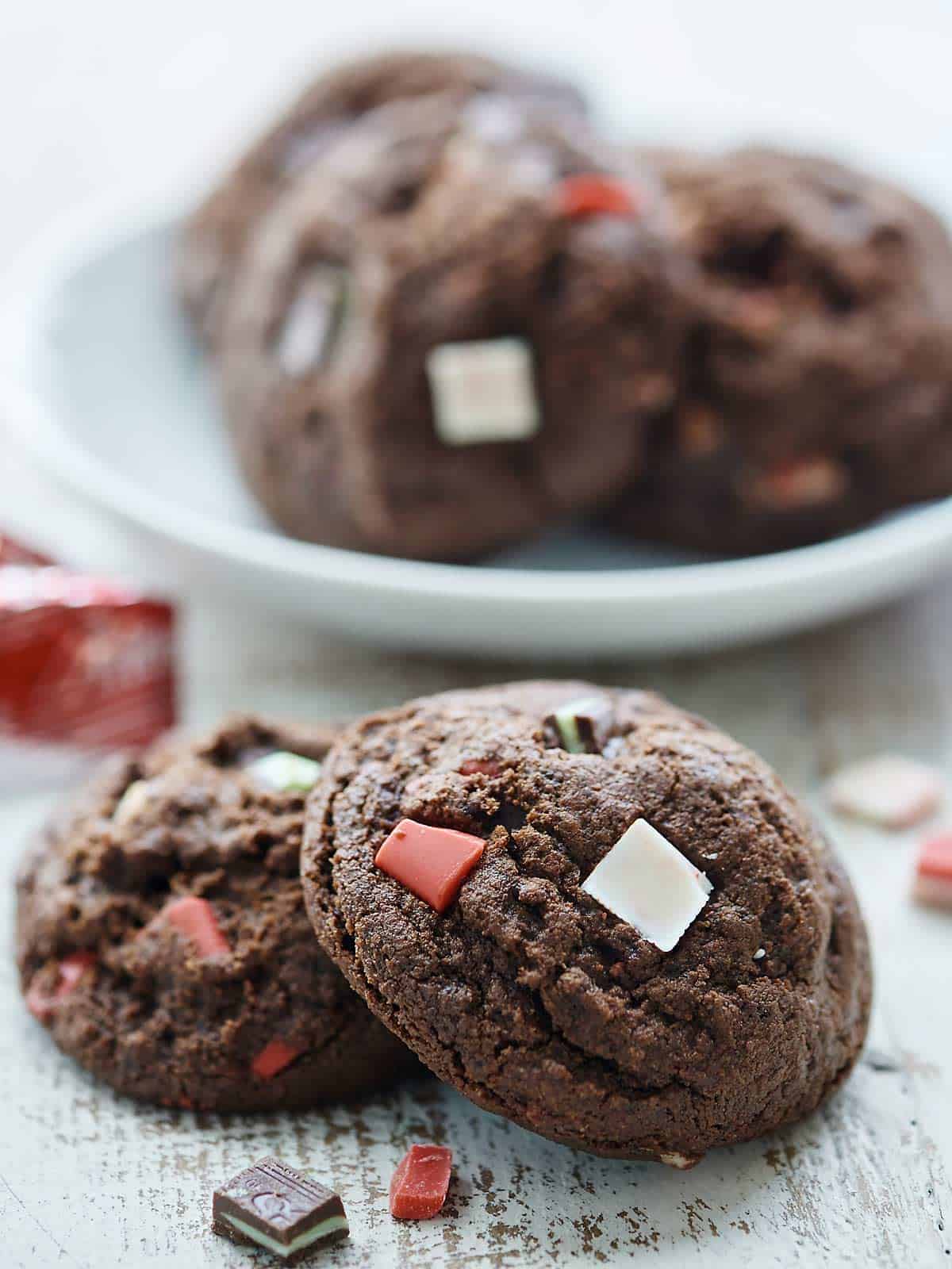 Mint Chocolate Cookies - Andes Mints &amp; Peppermint Crunch