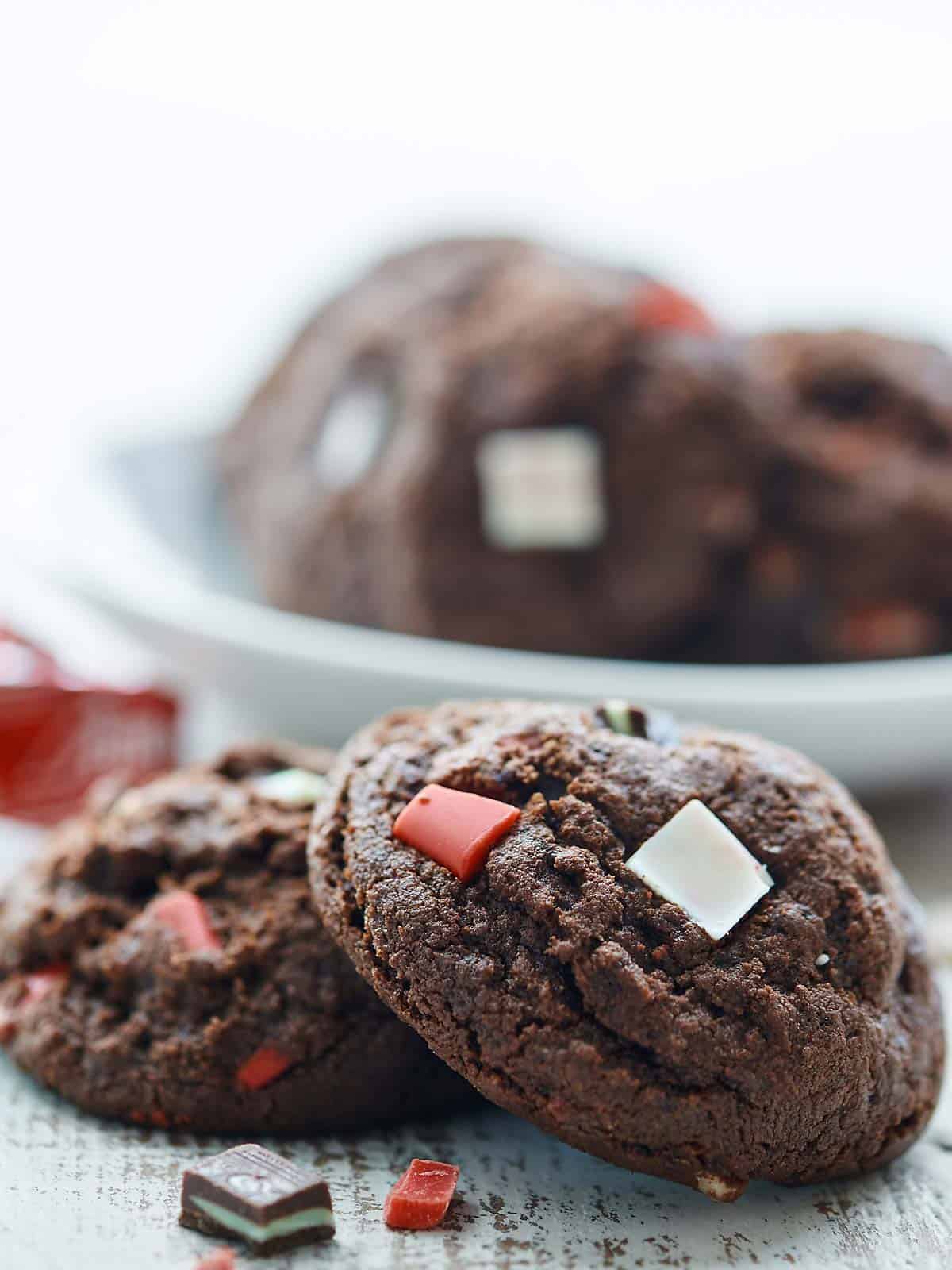 Mint Chocolate Cookies - Andes Mints &amp; Peppermint Crunch