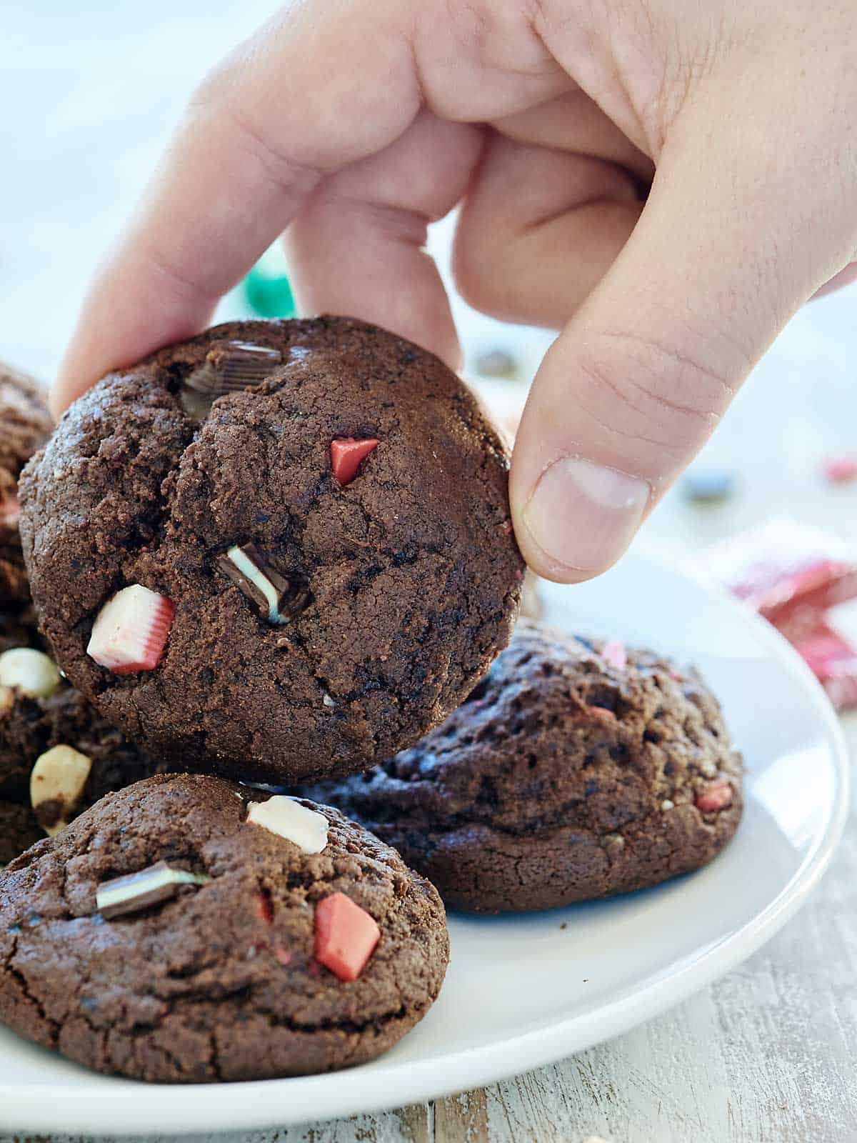 Mint Chocolate Cookies - Andes Mints &amp; Peppermint Crunch