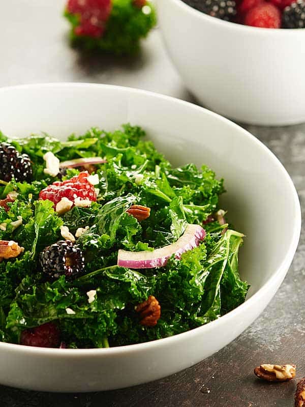 Balsamic kale salad in bowl