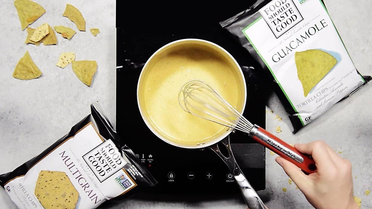 Easy Queso Dip Recipe with Cheddar Cheese and Greek Yogurt!