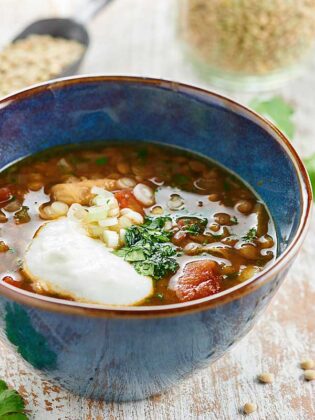 Slow Cooker Chicken Lentil Soup - Healthy & Gluten Free